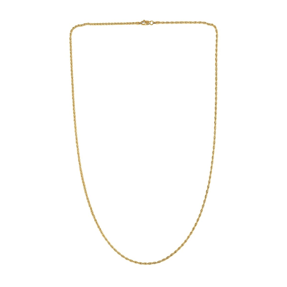 Italian 10K Yellow Gold 1.5mm Rope Necklace 18 Inches 1.3 Grams image number 5