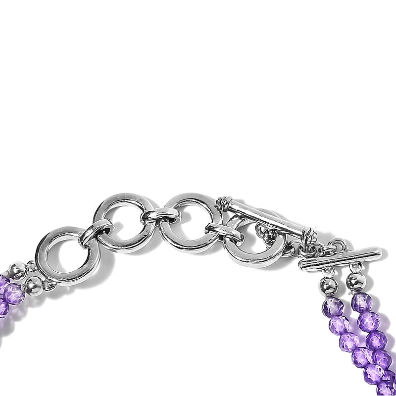 Tasmanian Stichtite and Multi Gemstone Bracelet in Vermeil YG and Platinum Over Sterling Silver (6.50-8.50In) 31.00 ctw