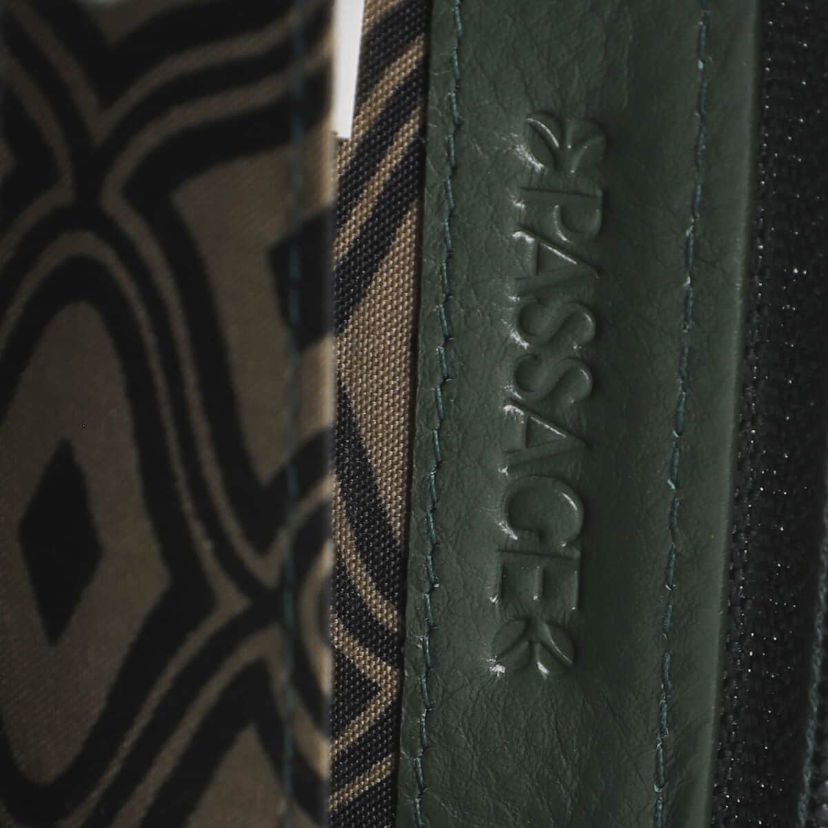 Passage Dark Green Genuine Leather Croco Embossed RFID Women's Wallet image number 5