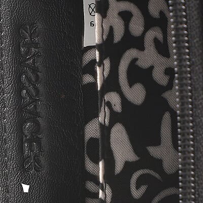 Passage Black Genuine Leather Quilted Embossed RFID Women's Wallet