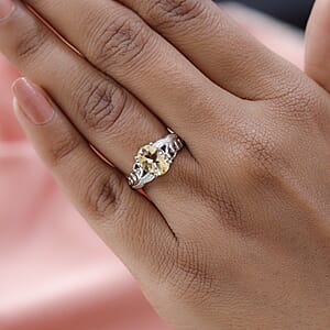 Karis Brazilian Citrine Solitaire Ring in Platinum Bond (Size 7.0) 1.75 ctw