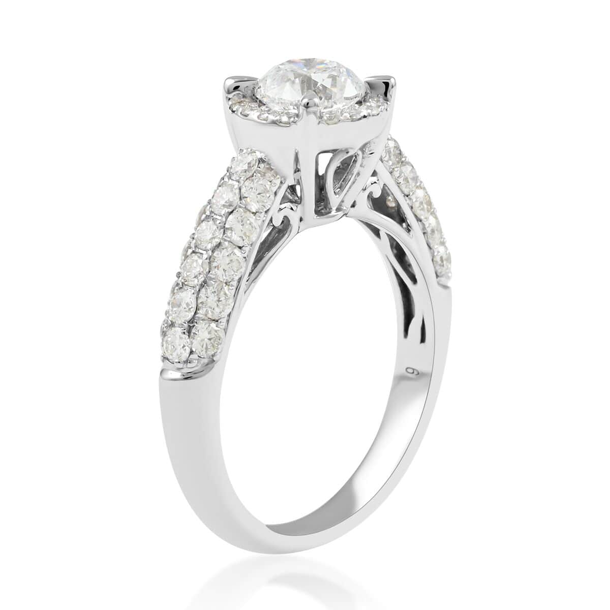 14K White Gold Diamond (G, I3) Ring (Size 5.0) (4.20 g) 2.00 ctw image number 3