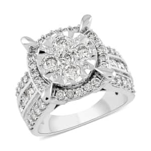 10K White Gold Diamond (G, SI2) Ring (Size 7.0) (8.15 g) 2.00 ctw