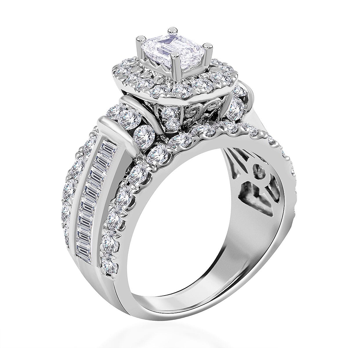 14K White Gold G-H SI3 Diamond Ring 9.10 Grams 3.00 ctw (Delivery in 10-15 Business Days) image number 3