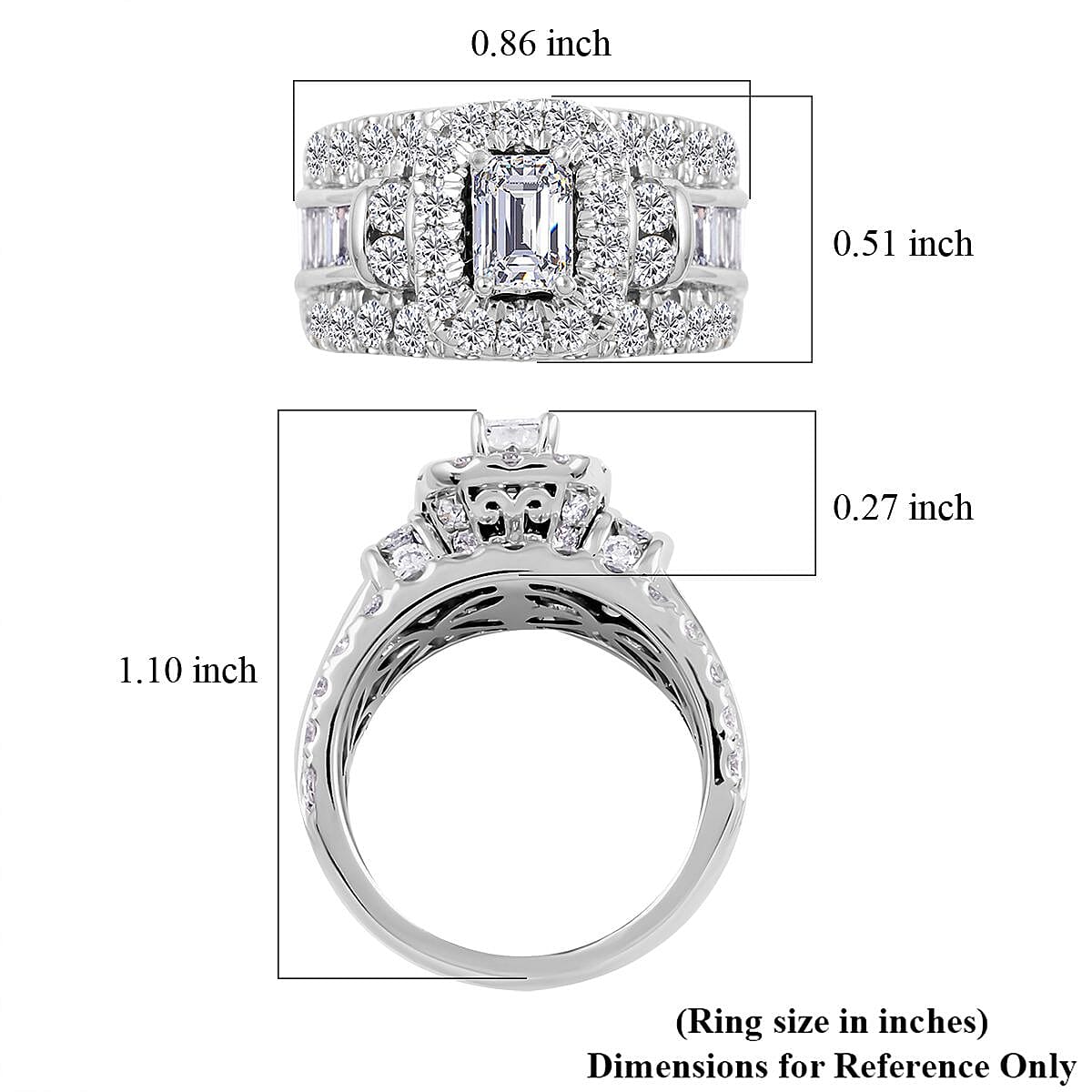 14K White Gold G-H SI3 Diamond Ring 9.10 Grams 3.00 ctw (Delivery in 10-15 Business Days) image number 5