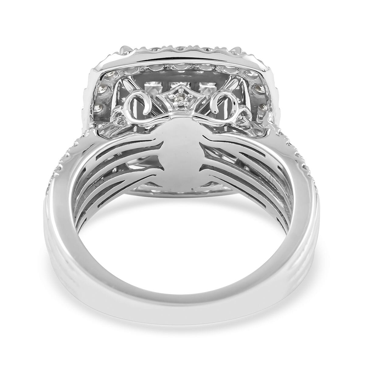 14K White Gold Diamond (G, SI2) Ring (7.10 g) 2.00 ctw image number 4