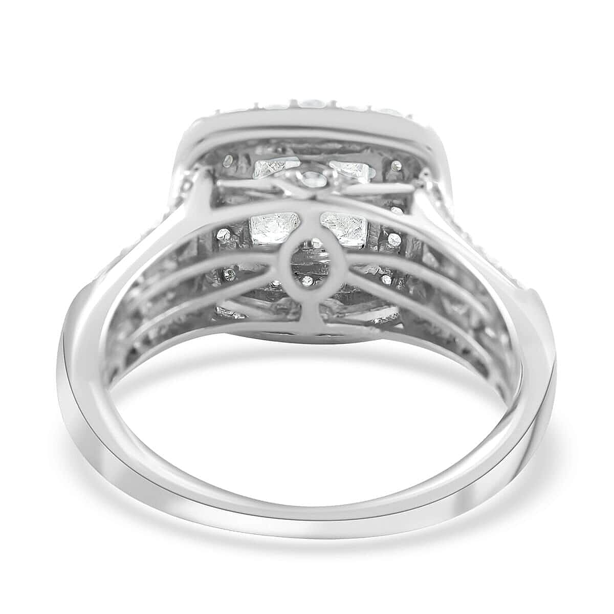 NY Closeout 10K White Gold Diamond Ring (Size 7.0) 5.70 Grams 1.75 ctw