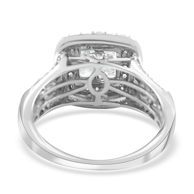 NY Closeout 10K White Gold Diamond Ring (Size 7.0) 5.70 Grams 1.75 ctw