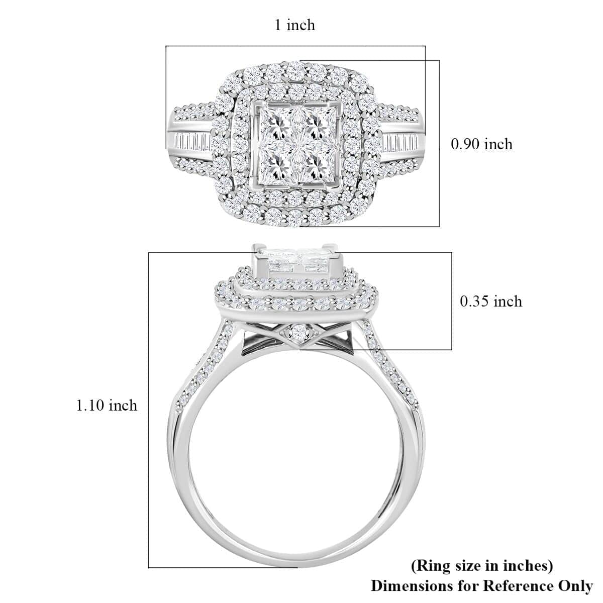 10K White Gold Diamond Ring 5.70 Grams 1.75 ctw (Delivery in 10-15 Business Days) image number 5