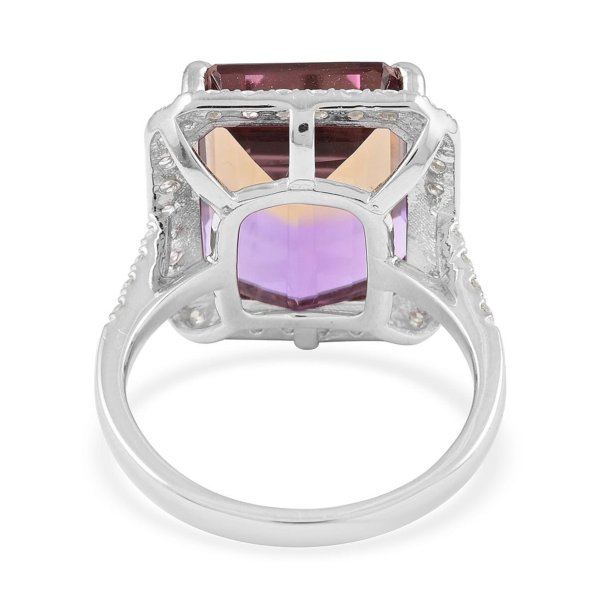 Anahi Ametrine and Moissanite Ring in Sterling Silver (Size 7.0) 10.85 ctw image number 3