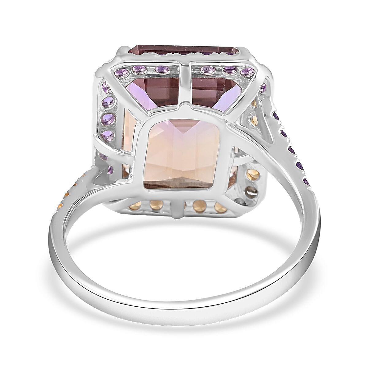Premium Anahi Ametrine and Multi Gemstone Ring in Sterling Silver 10.00 ctw image number 4