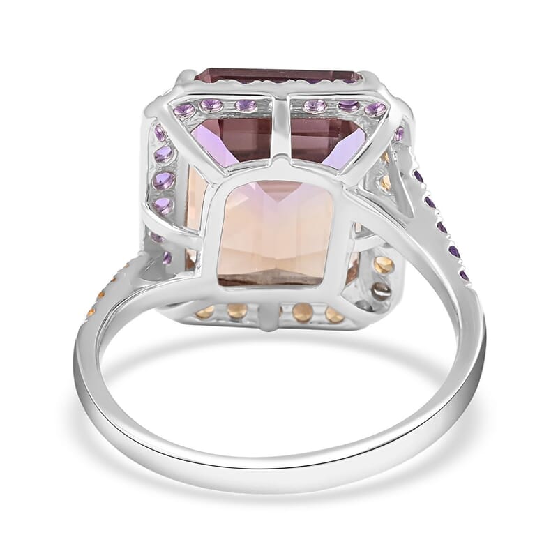 Premium Anahi Ametrine and Multi Gemstone Ring in Sterling Silver (Size 10.0) 10.00 ctw