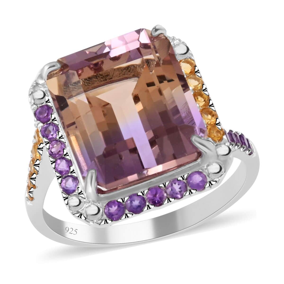Premium Anahi Ametrine and Multi Gemstone Ring in Sterling Silver (Size 7.0) 10.00 ctw image number 0