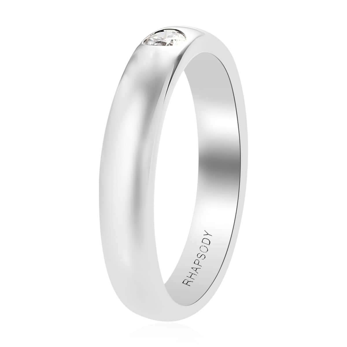 IGI Certified RHAPSODY 950 Platinum E-F VS Diamond Band Ring (Size 8.0) 6.75 Grams 0.10 ctw image number 3