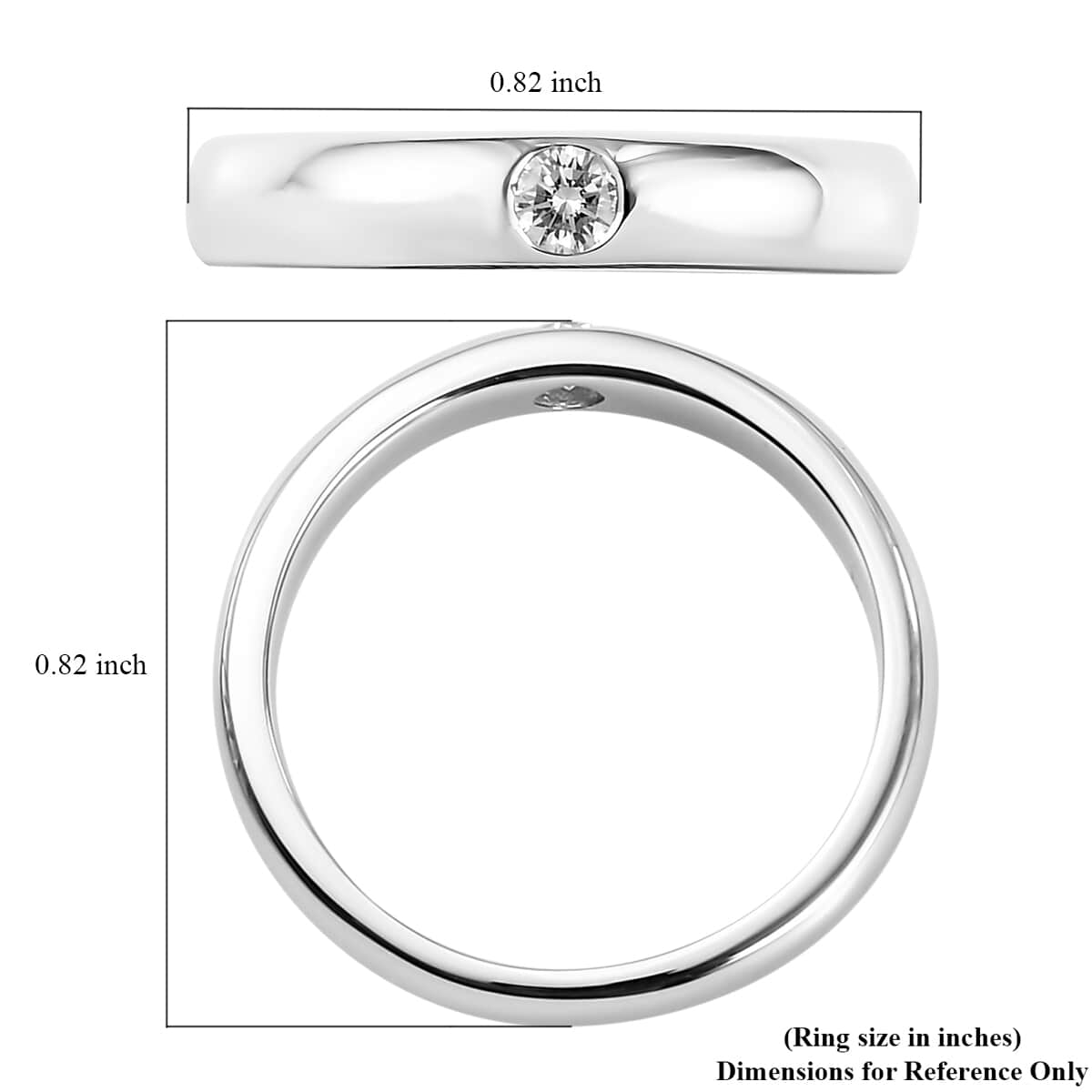 IGI Certified RHAPSODY 950 Platinum E-F VS Diamond Band Ring (Size 8.0) 6.75 Grams 0.10 ctw image number 5