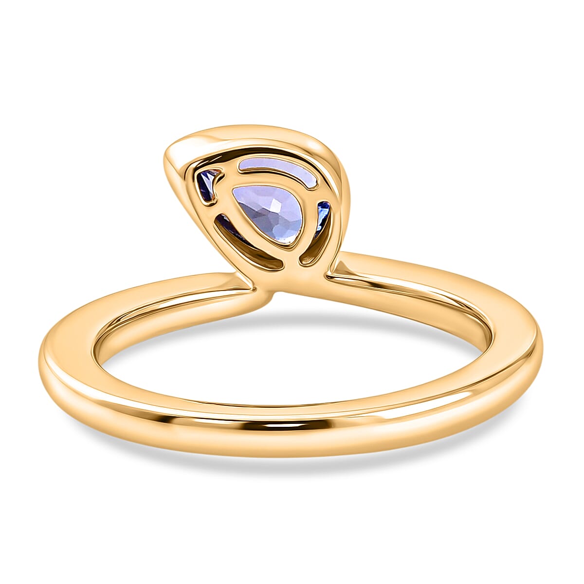 Tanzanite 0.70 ctw Bypass Ring in Vermeil Yellow Gold Over Sterling Silver (Size 11.5)