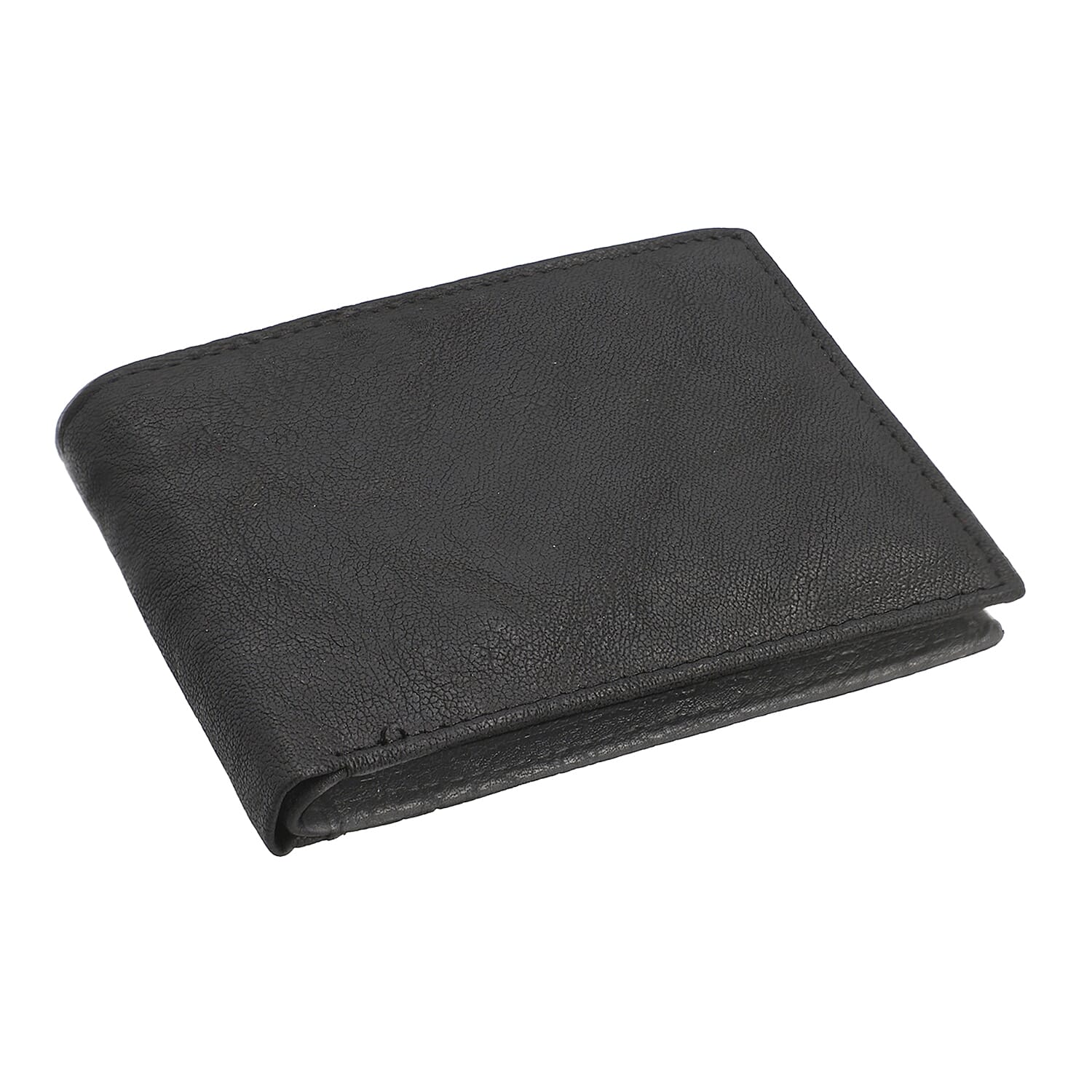 Passage Black Genuine Leather RFID Bi-Fold Men's Wallet