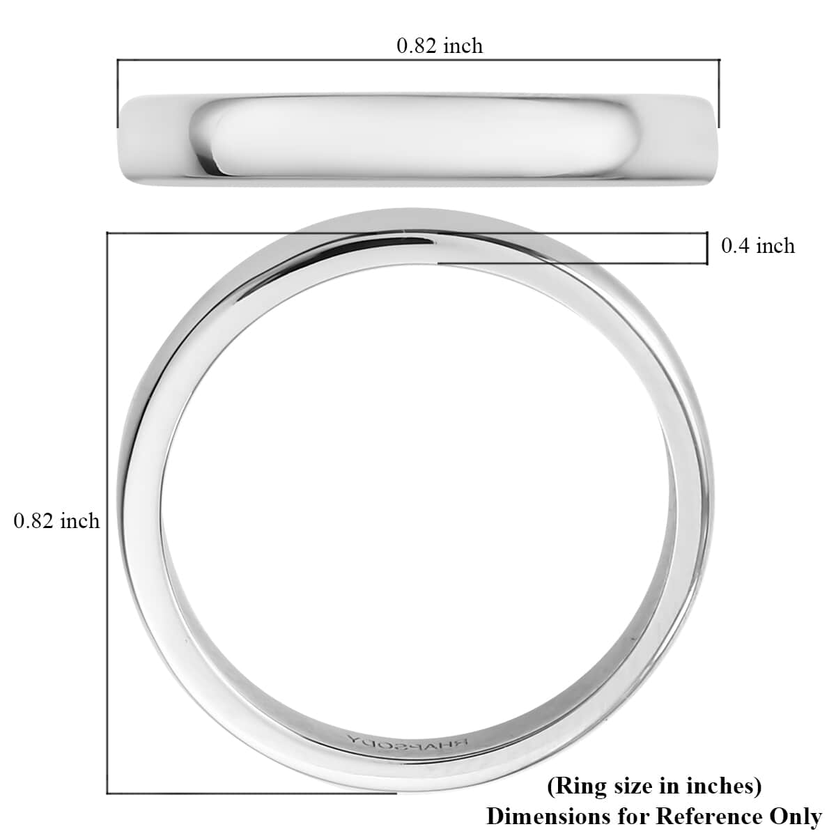 950 Platinum Band Ring (Size 7.0) 5.75 Grams image number 5