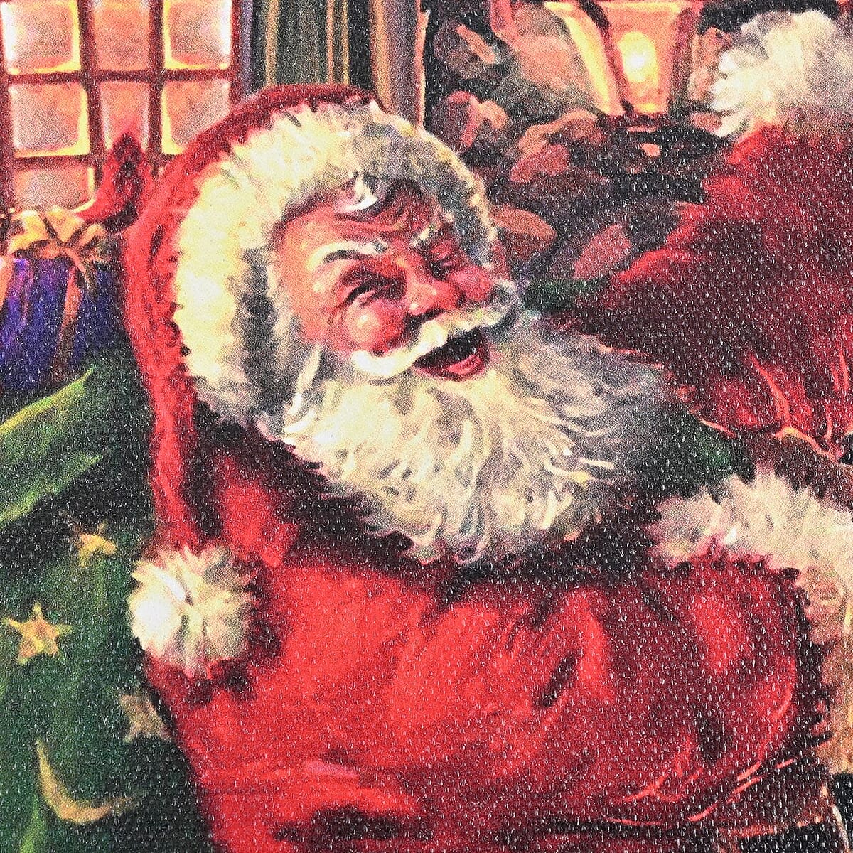 Homesmart Multi Color Canvas 5-LED Santa Delivering Gifts Painting (2xAA Battery Not Included) image number 4