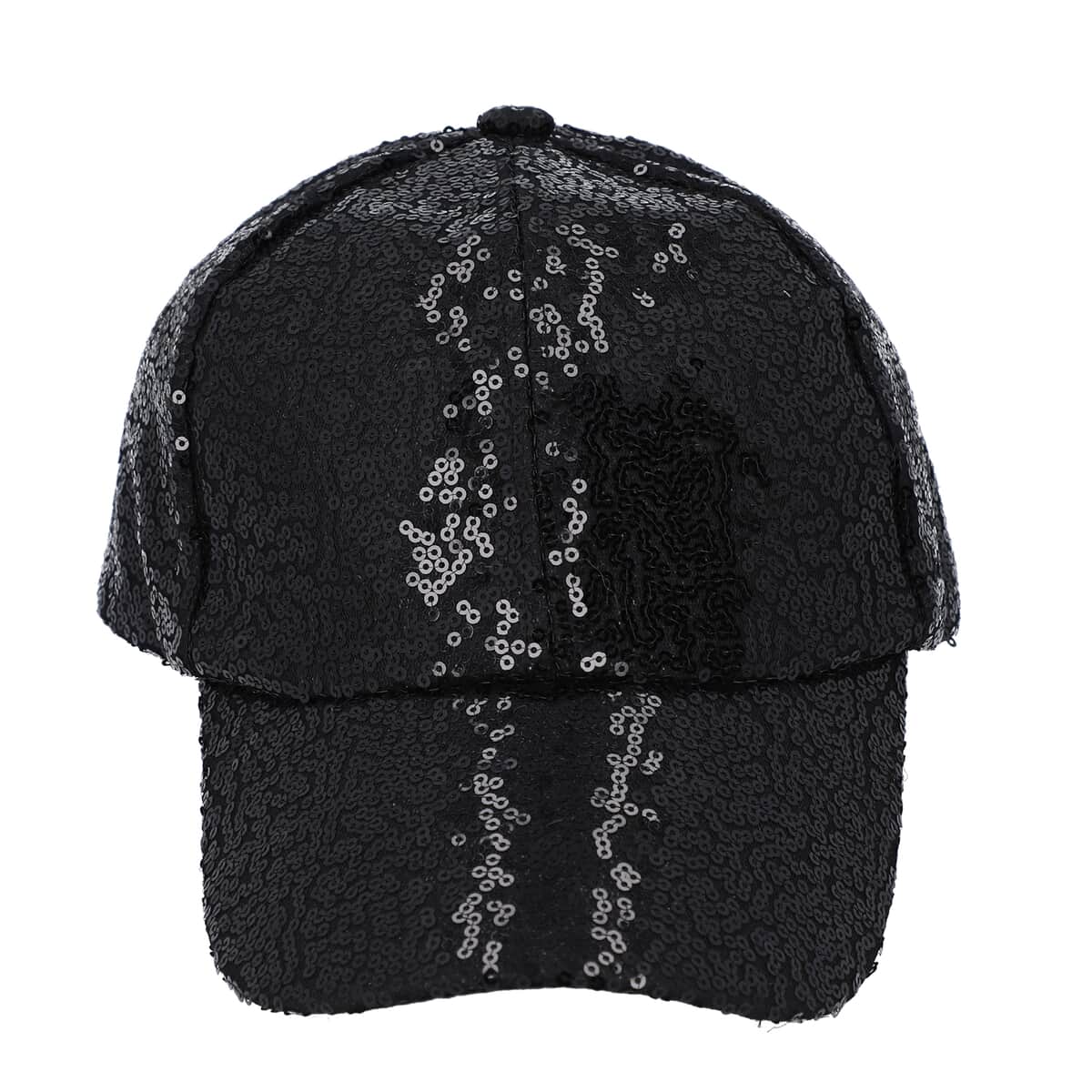 Black Color Sequince Baseball Cap image number 0