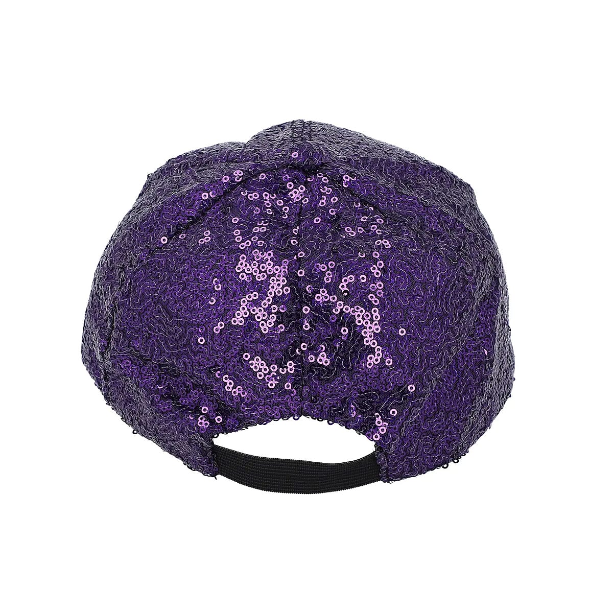 Purple Color Sequin Baseball Cap | Designer Baseball Sun Cap | Outdoor Polyester Cap image number 5