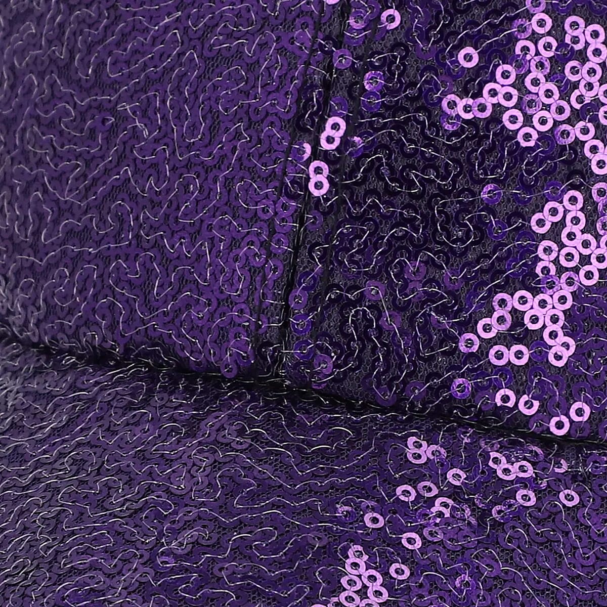 Purple Color Sequin Baseball Cap | Designer Baseball Sun Cap | Outdoor Polyester Cap image number 6