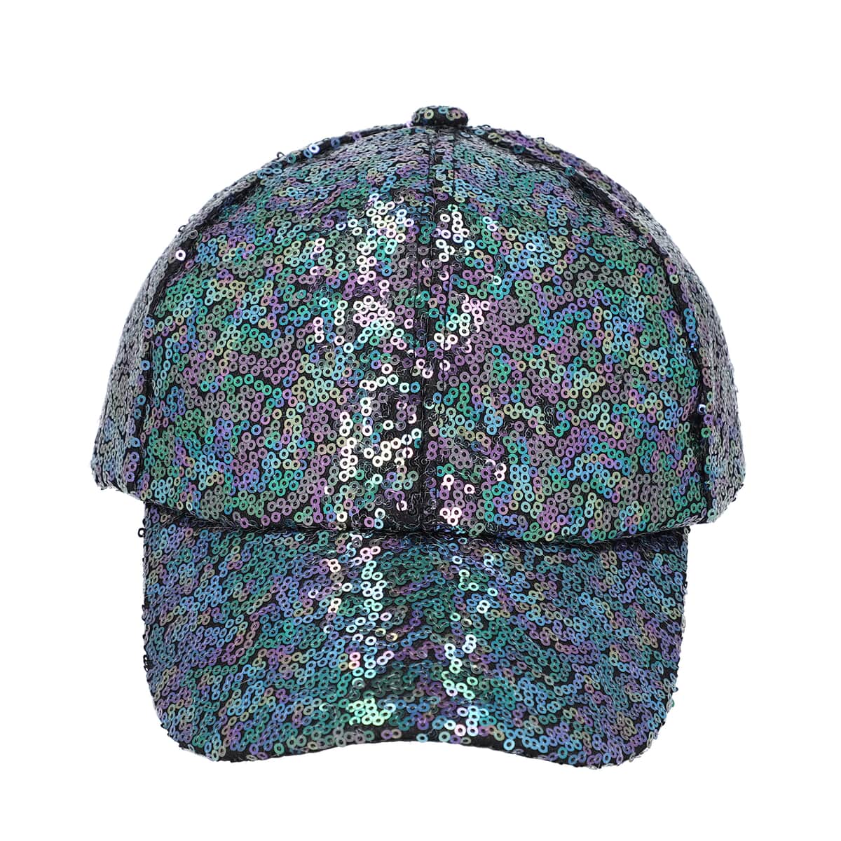 Iridescent Color Sequin Baseball Cap , Designer Baseball Sun Cap , Outdoor Polyester Cap image number 0