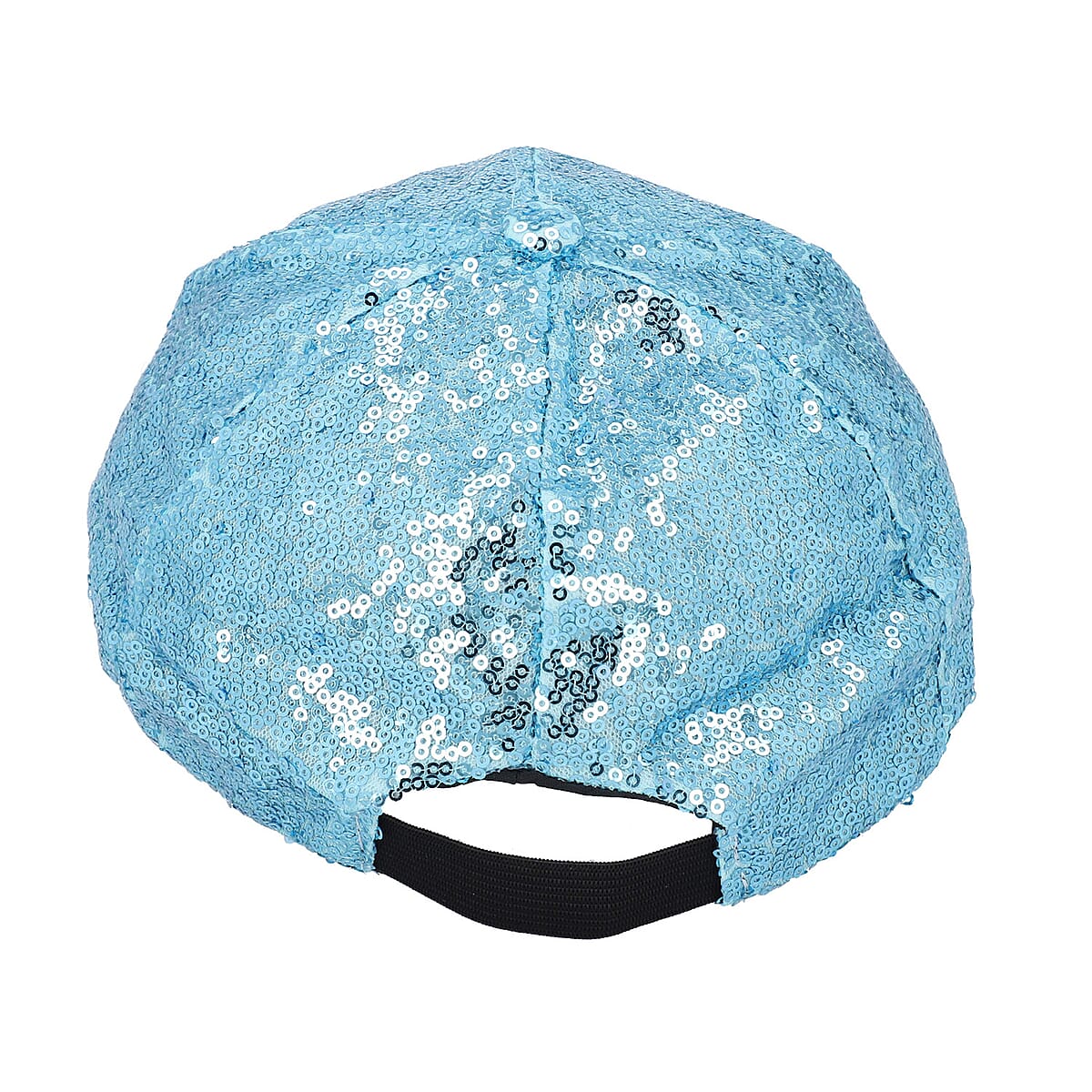 Light Blue Color Sequin Baseball Cap | Designer Baseball Sun Cap | Outdoor Polyester Cap image number 5