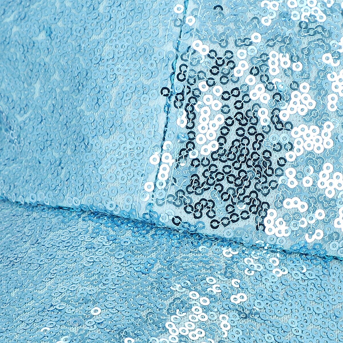 Light Blue Color Sequin Baseball Cap | Designer Baseball Sun Cap | Outdoor Polyester Cap image number 6