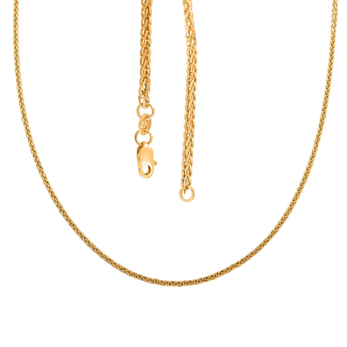 22K Yellow Gold 3.5mm Spiga Necklace 22 Inches 4.80 Grams image number 3