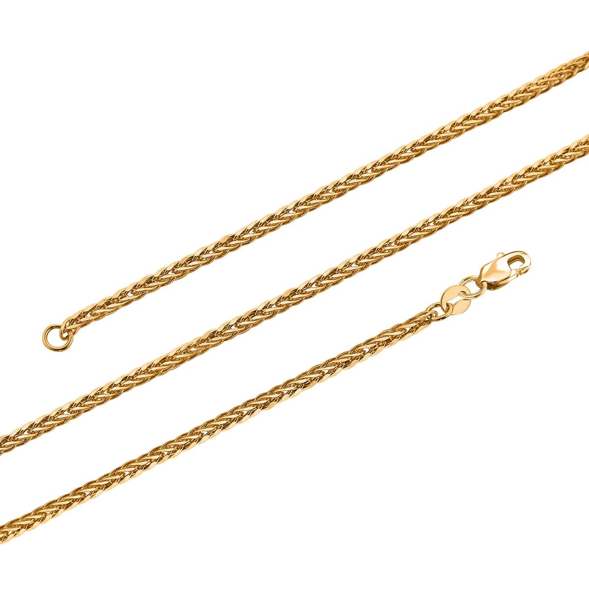 22K Yellow Gold 3.5mm Spiga Necklace 22 Inches 4.80 Grams image number 4