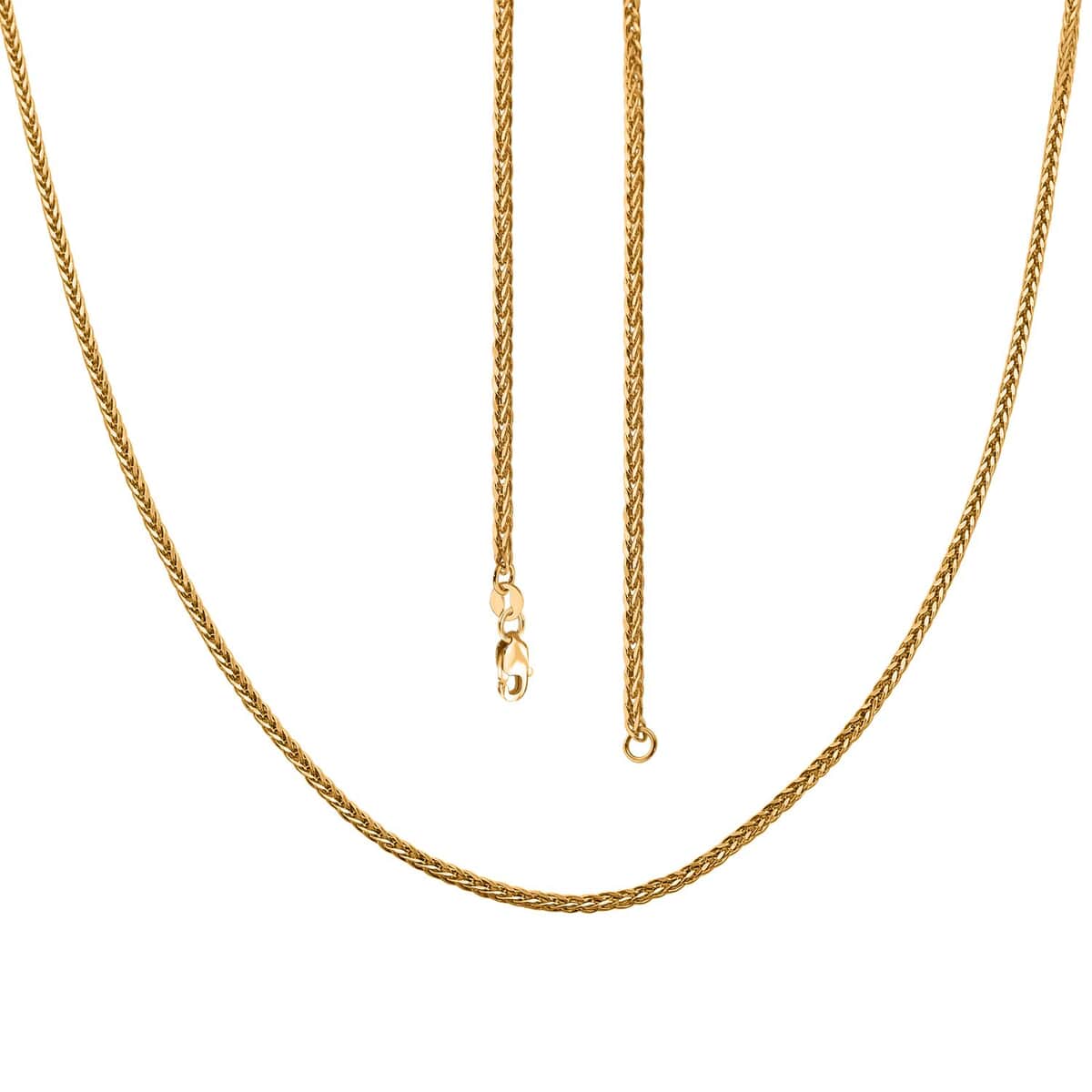 22K Yellow Gold 3.5mm Spiga Necklace 22 Inches 4.80 Grams image number 5