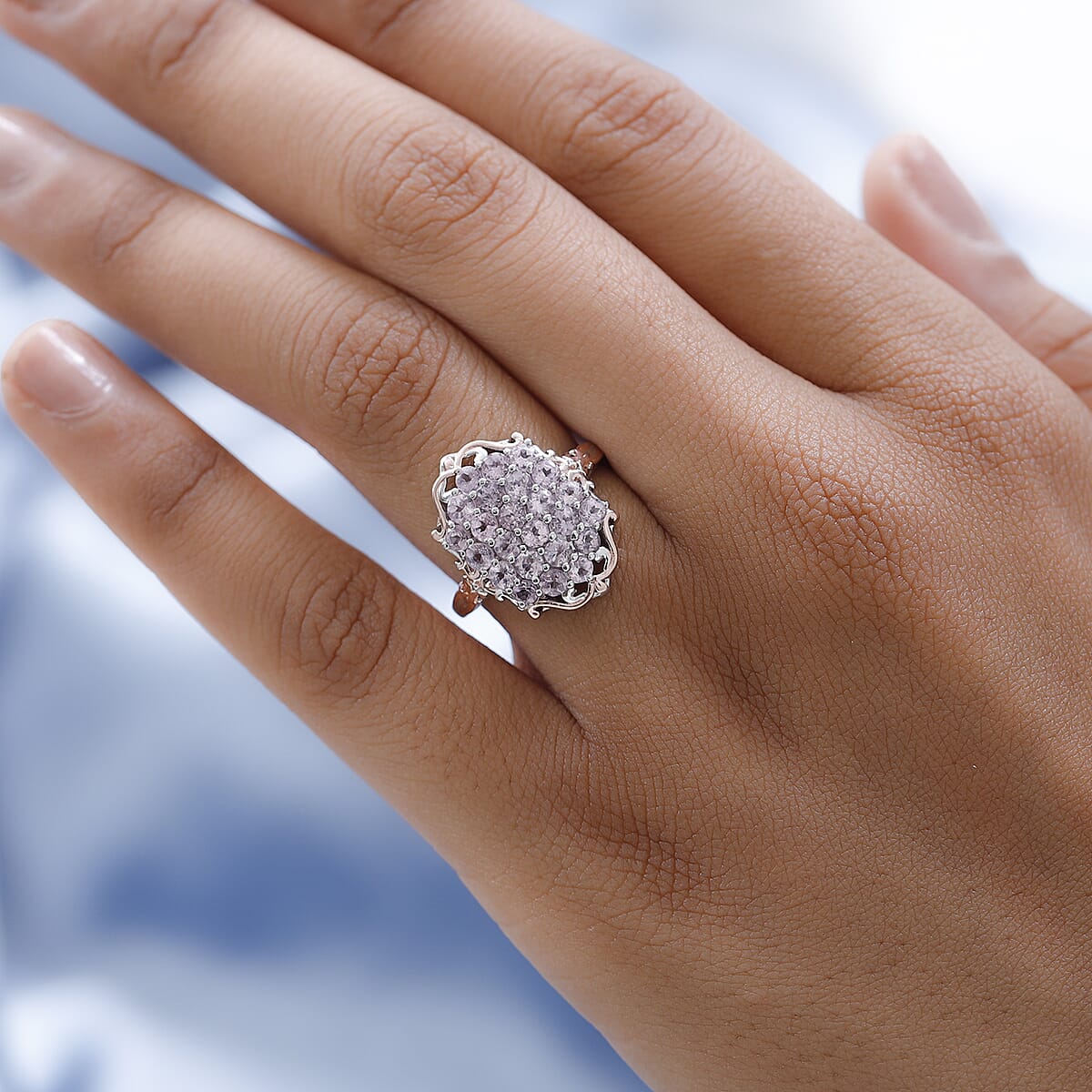 Narsipatnam Purple Spinel Ring in Vermeil RG and Platinum Over Sterling Silver (Size 10.0) 1.65 ctw image number 2