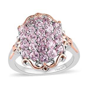 Narsipatnam Purple Spinel Ring in Vermeil Rose Gold and Platinum Over Sterling Silver (Size 7.0) 1.65 ctw