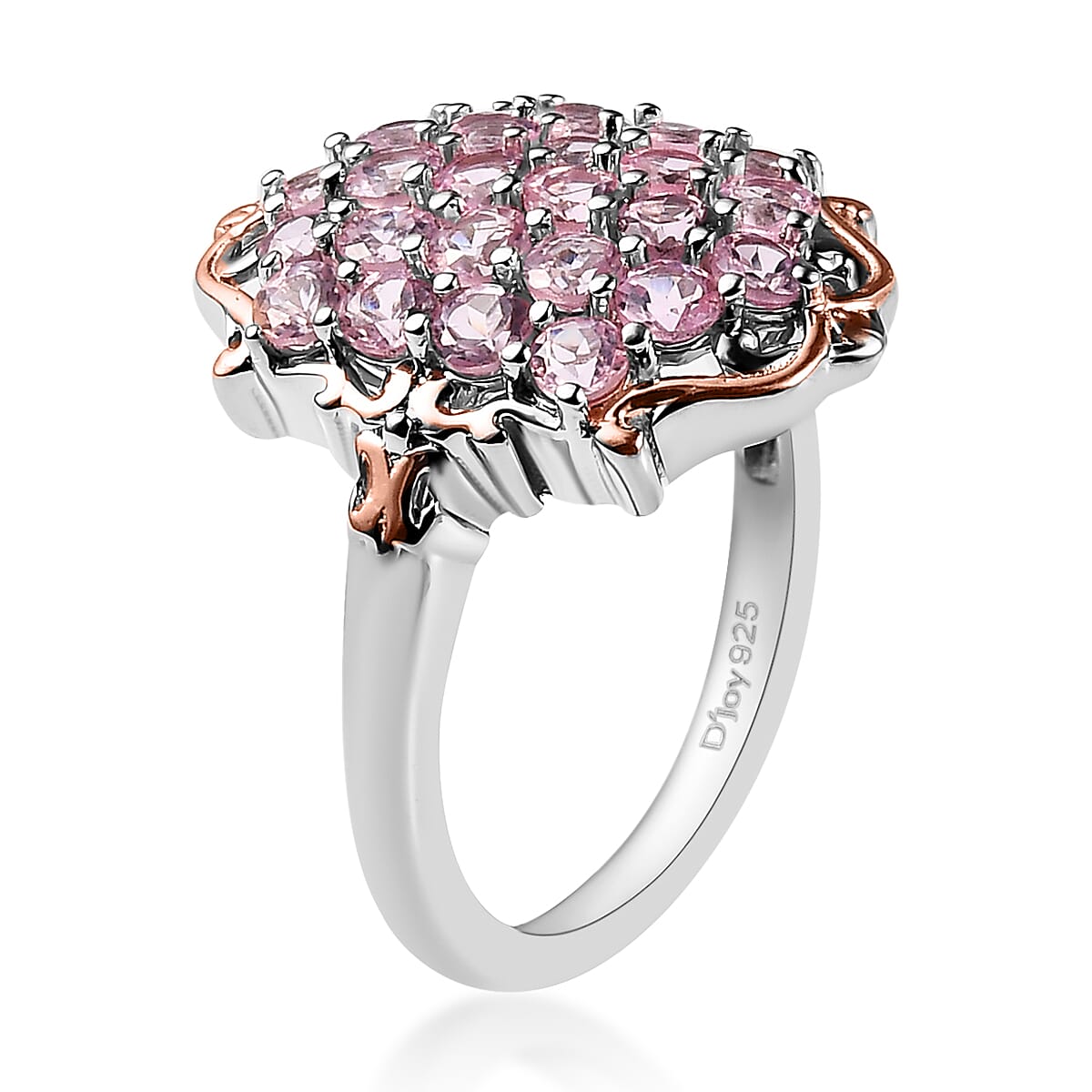 Narsipatnam Purple Spinel Ring in Vermeil Rose Gold and Platinum Over Sterling Silver (Size 7.0) 1.65 ctw image number 3