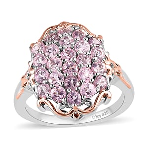 Narsipatnam Purple Spinel Ring in Vermeil Rose Gold and Platinum Over Sterling Silver (Size 8.0) 1.65 ctw