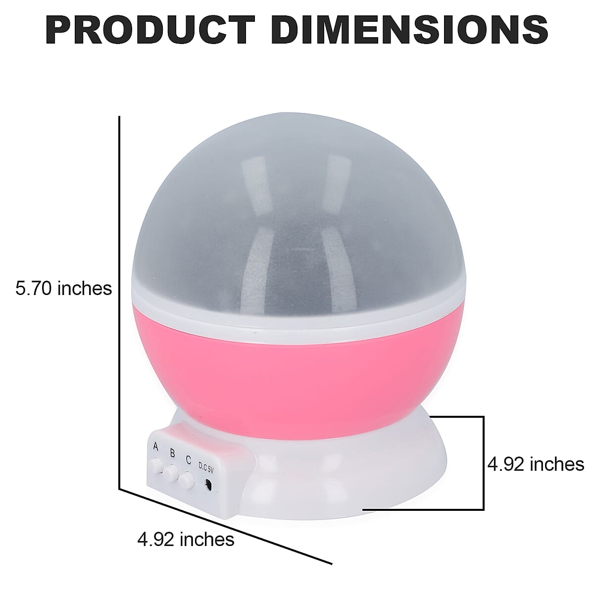 Nice Sun Star Projector Lighting Lamp 4 LED Stage Light 360 Degree Rotation With USB Cable- Pink image number 3