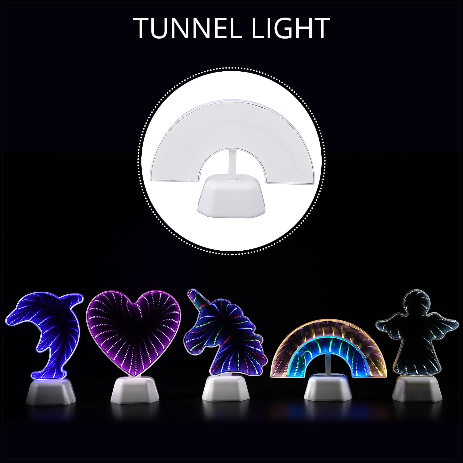 Rainbow Inspired LED Tunnel Light (3xAA Battery Not Included)