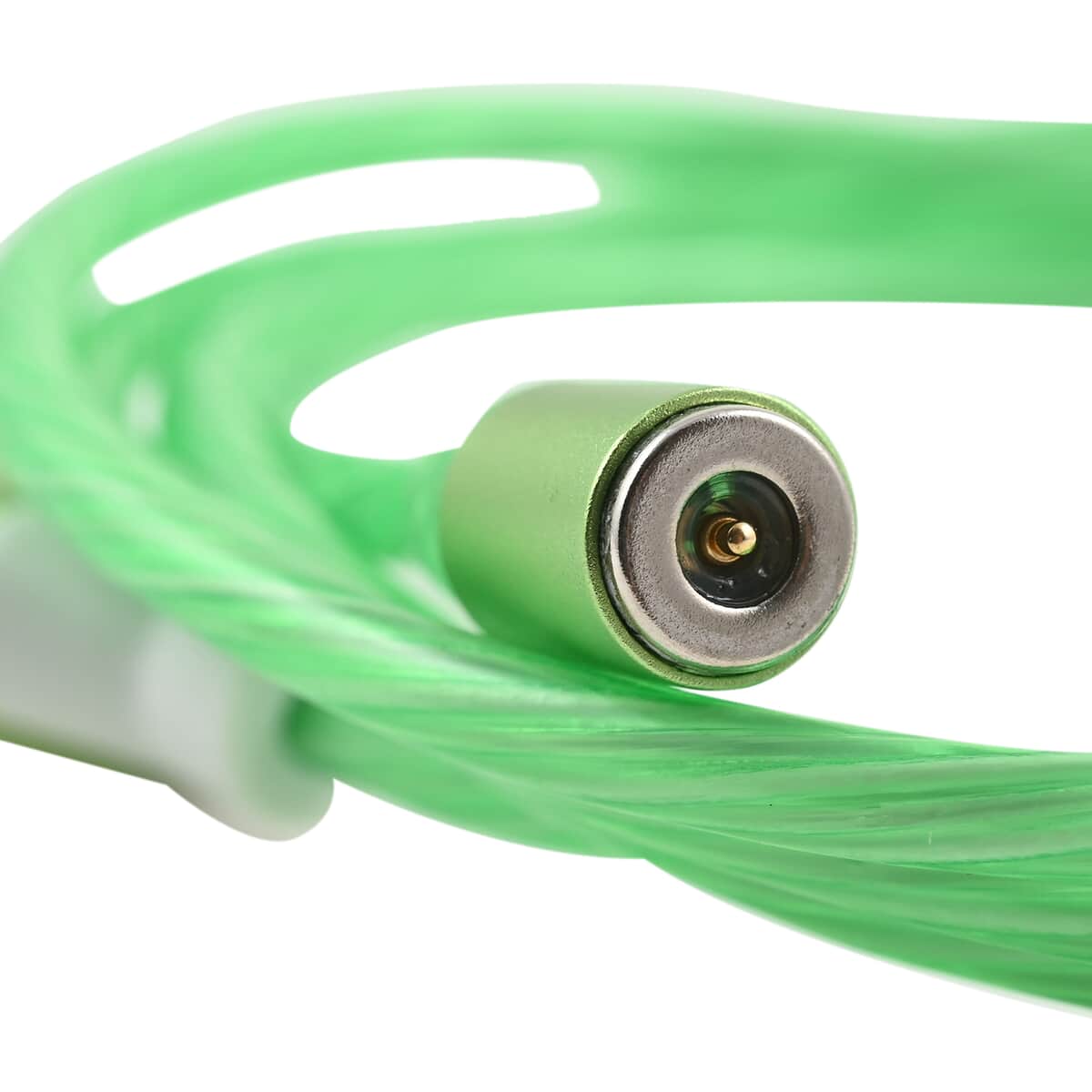 Green 3 in 1 Magnetic USB Cable with Flowing LED light image number 6