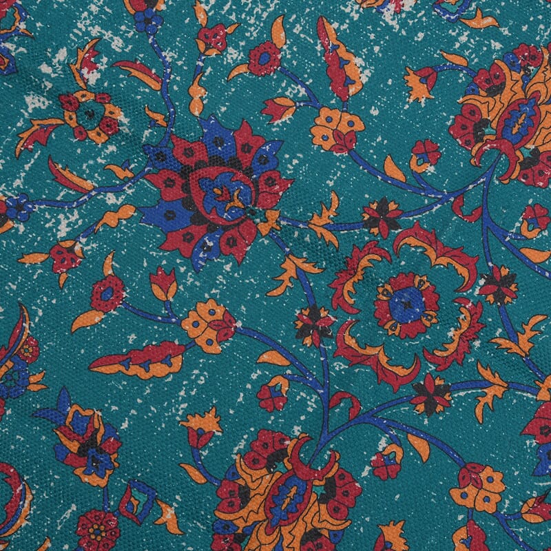 Homesmart Blue Color Handwoven Digital Printed Rug Made from Recycled Plastic Bottles