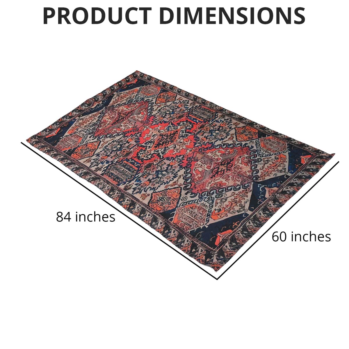 Homesmart Multi Color Handwoven Digital Printed Rug Made from Recycled Plastic Bottles image number 3