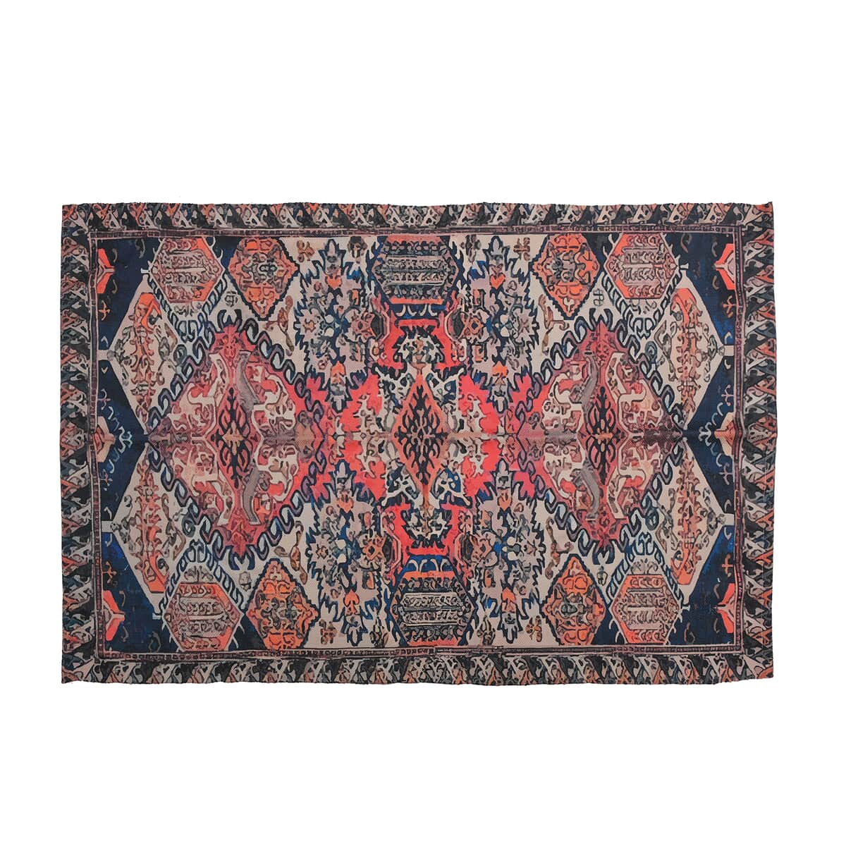 Homesmart Multi Color Handwoven Digital Printed Rug Made from Recycled Plastic Bottles image number 6