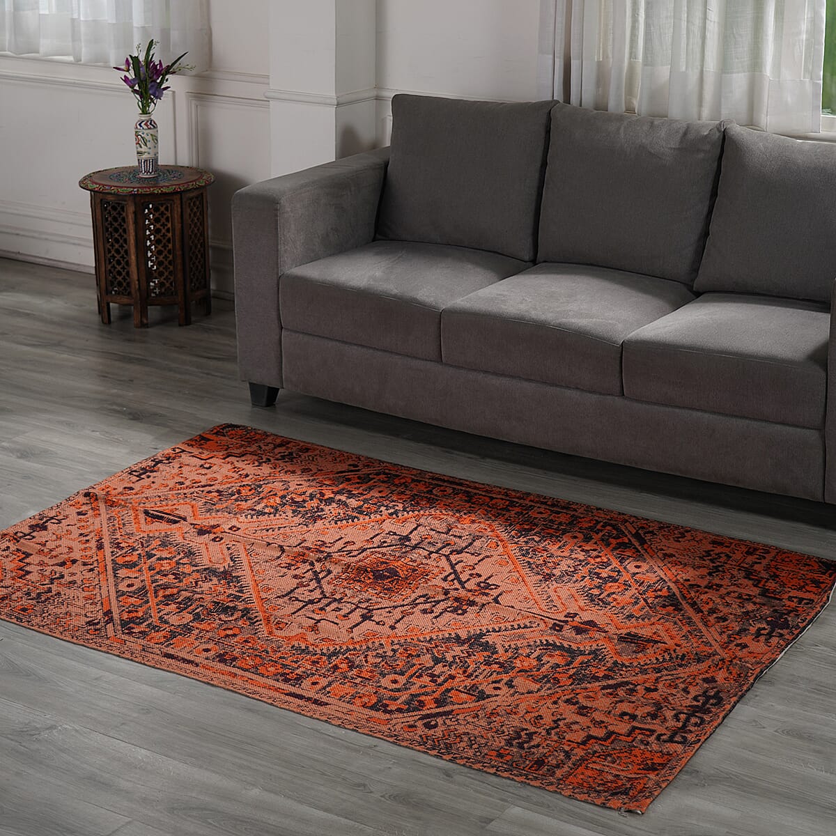 Colours Rug Digital Buy Homesmart Peach Color Handwoven Digital Printed Rug Made from ...