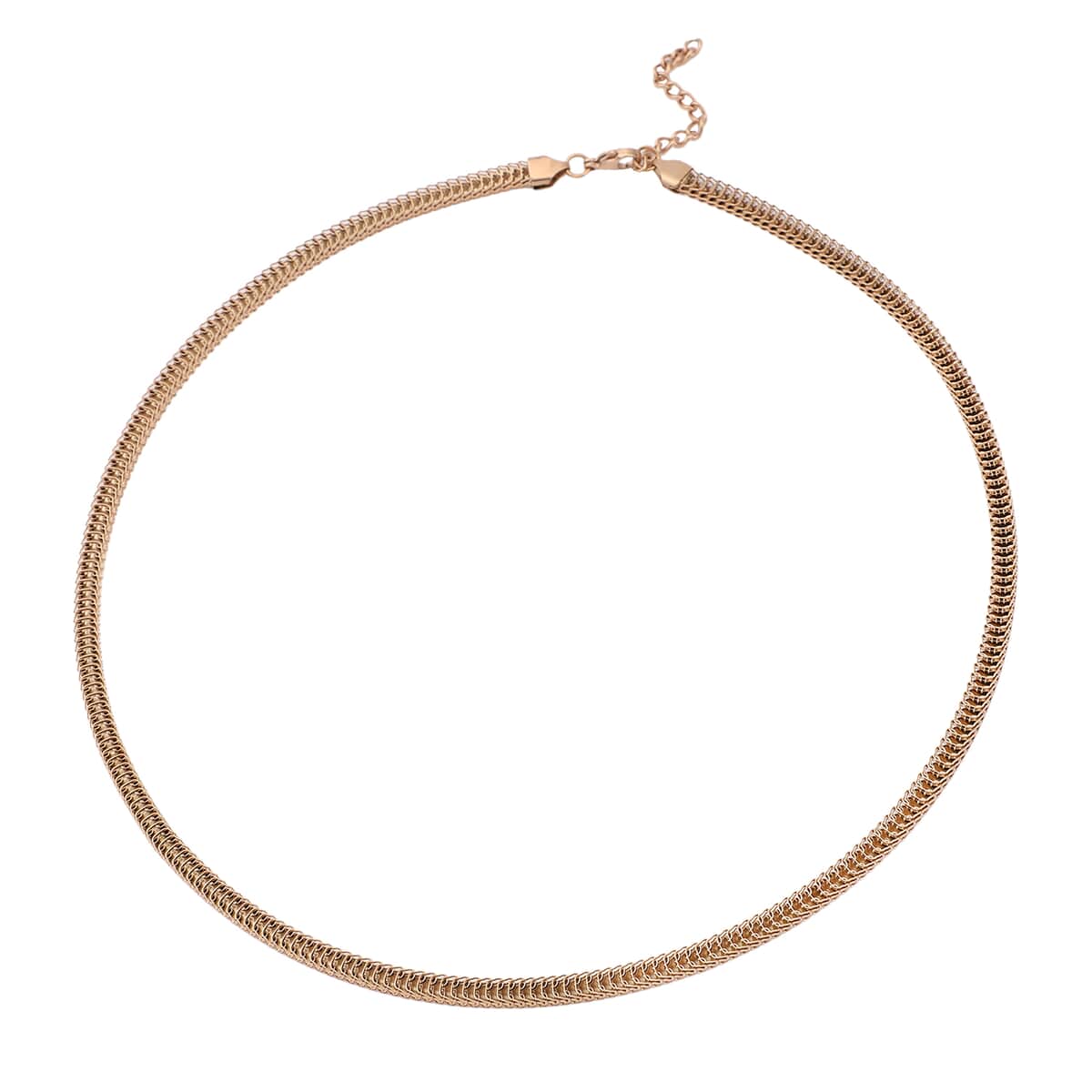 Snake Chain Necklace 24-26 Inches in ION Plated Rose Gold Stainless Steel 20.50 Grams image number 3
