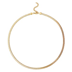 Snake Chain Necklace in ION Plated Yellow Gold Stainless Steel 20.50 Grams 24-26 Inches