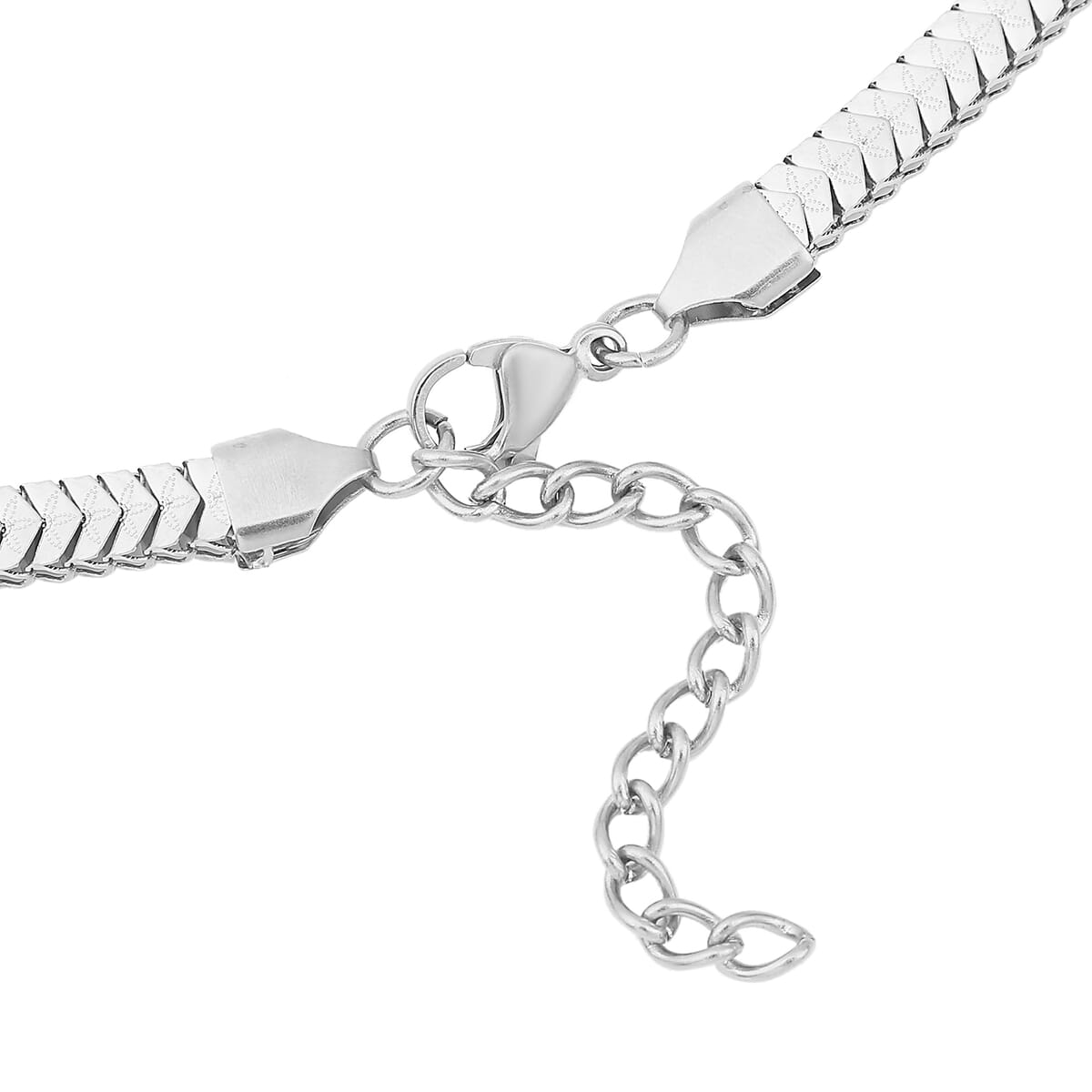 Snake Chain Necklace in Stainless Steel 20.50 Grams 24-26 Inches image number 4
