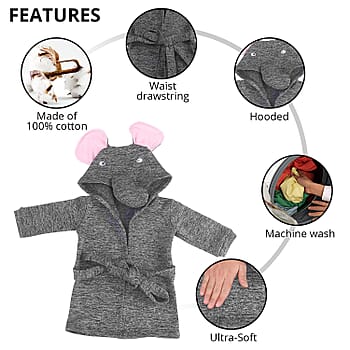 Dark Gray & Pink Elephant - Product card gallery slide 3 (10177028981049)
