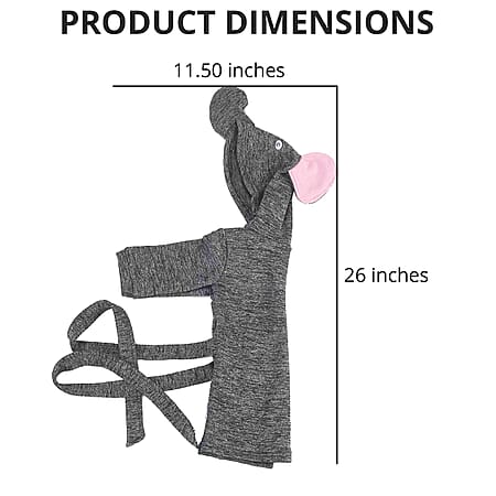Dark Gray & Pink Elephant - Product card gallery slide 4 (10177028981049)