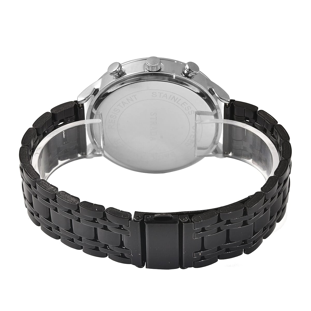 Strada Japanese Movement Purple Dial Watch with Stainless Steel Strap and Back  image number 5