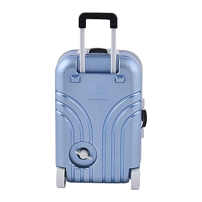 Suitcase Music Jewelry Box With Mirror and Dancer - Blue